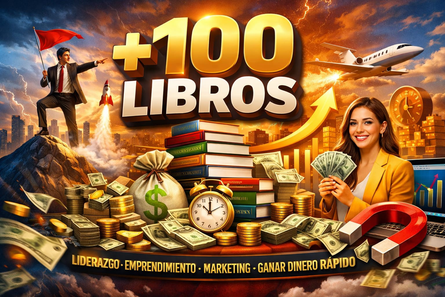 ¡La llave a la riqueza mas de 100 libros!